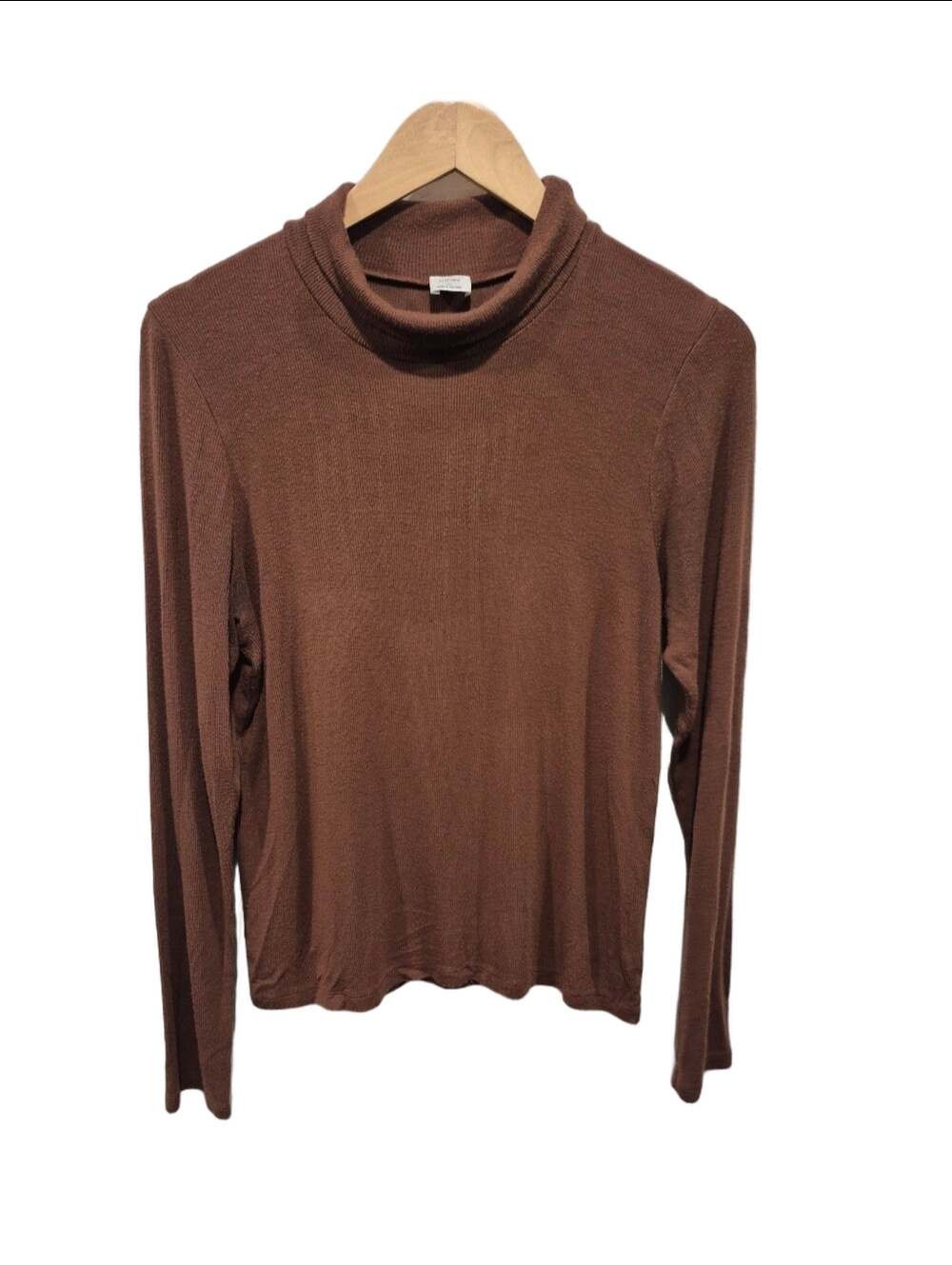 Wilfred Brown Turtleneck Long Sleeve Top